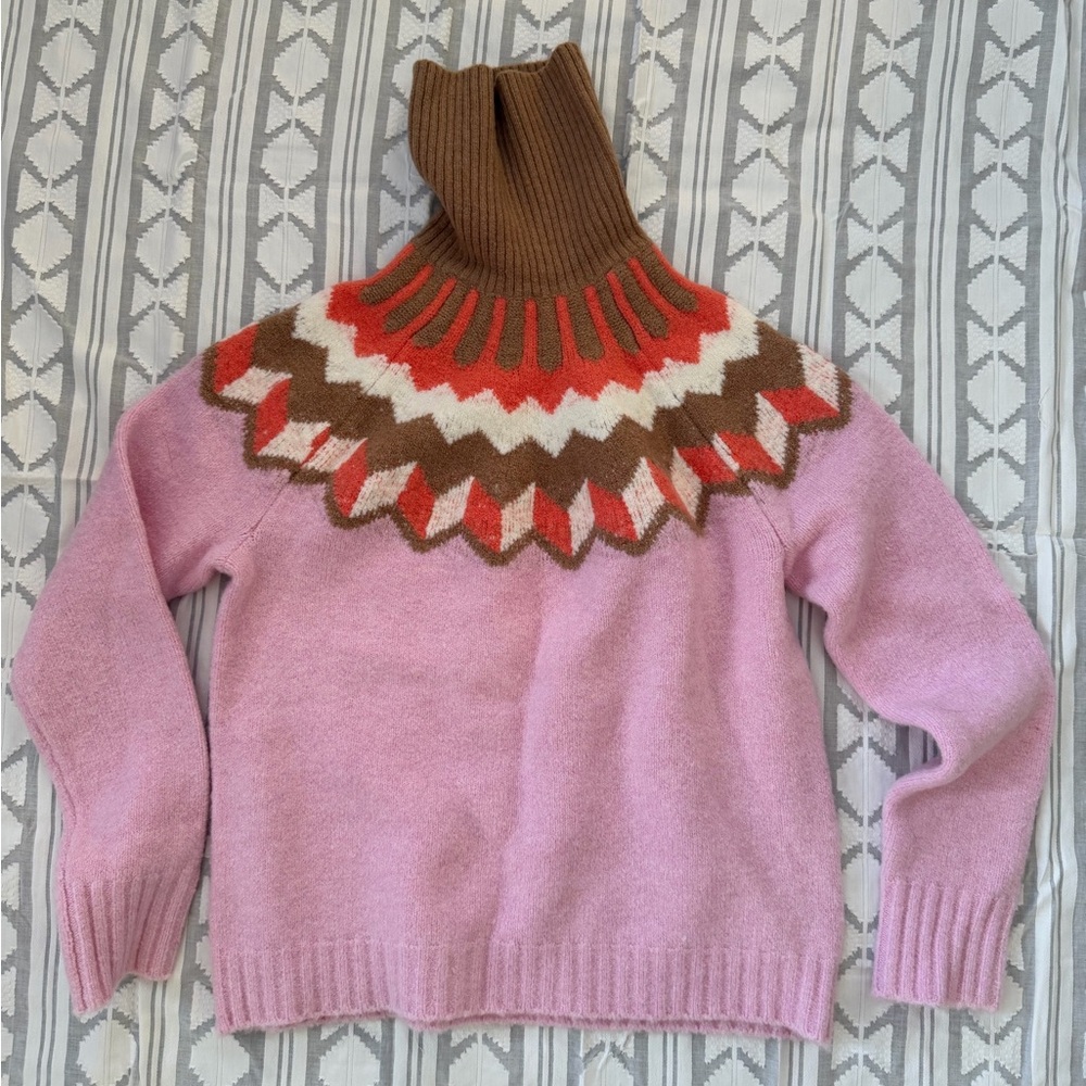 J.Crew Fair Isle turtleneck sweater small brand new